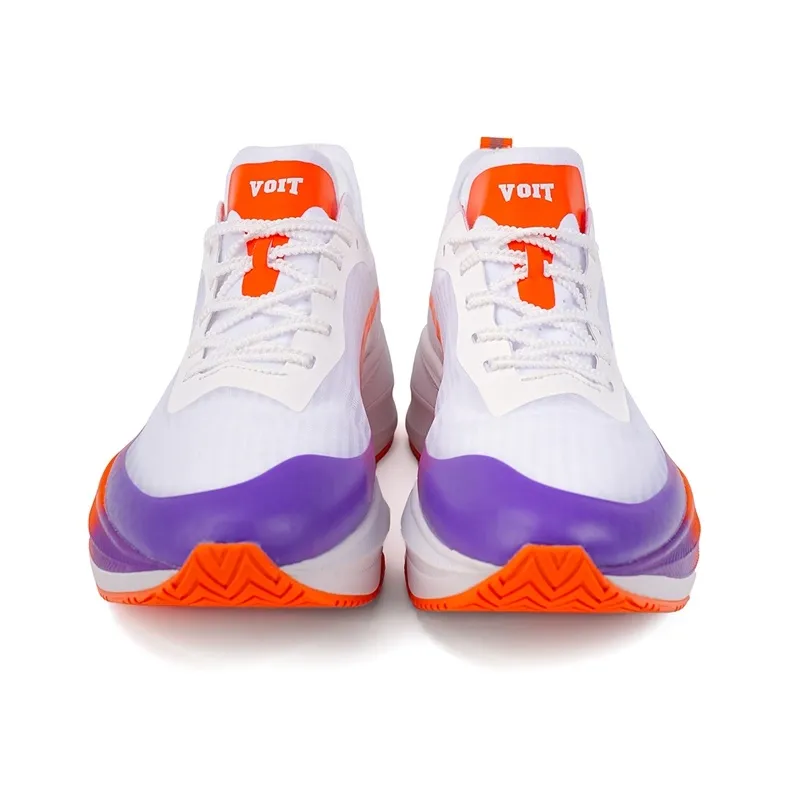 VOIT Running Shoes Unisex Low Top White Iridescent-3