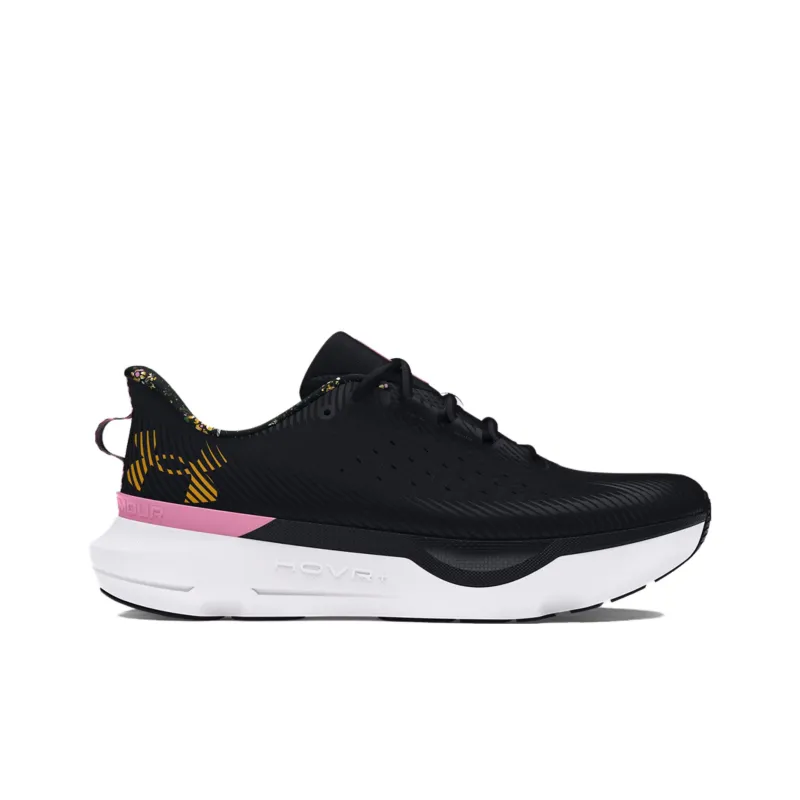 Under Armour Infinite Pro Anti Slip Wear Resistant Low Top Running Shoes Women's Black Gold-1
