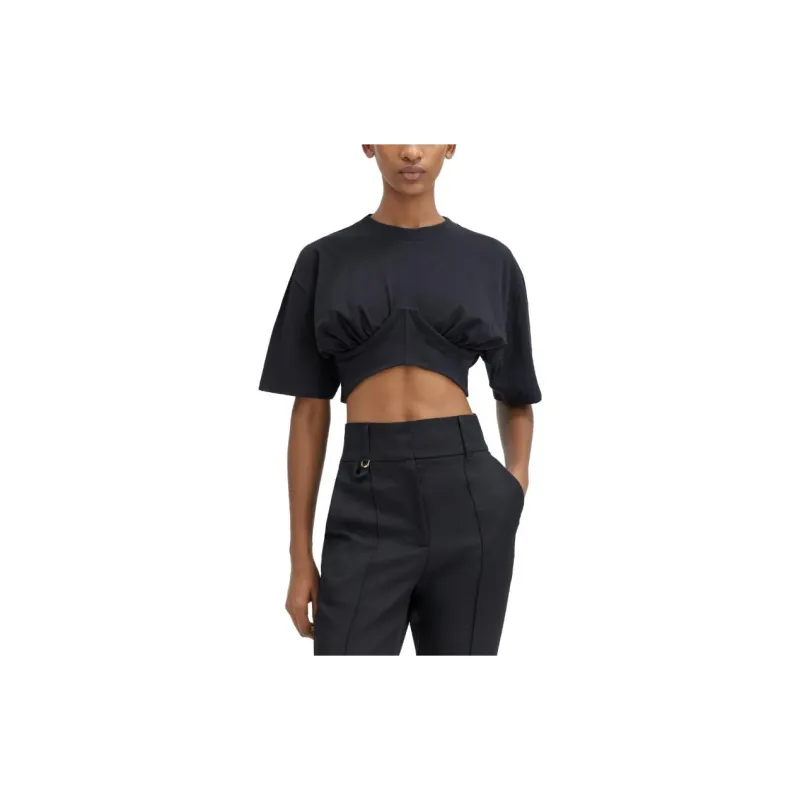 Jacquemus Le Caraco Jersey Top 'Black'-1