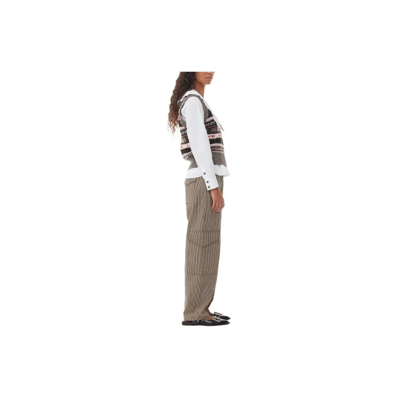 GANNI Vests Women's Chocolate-3