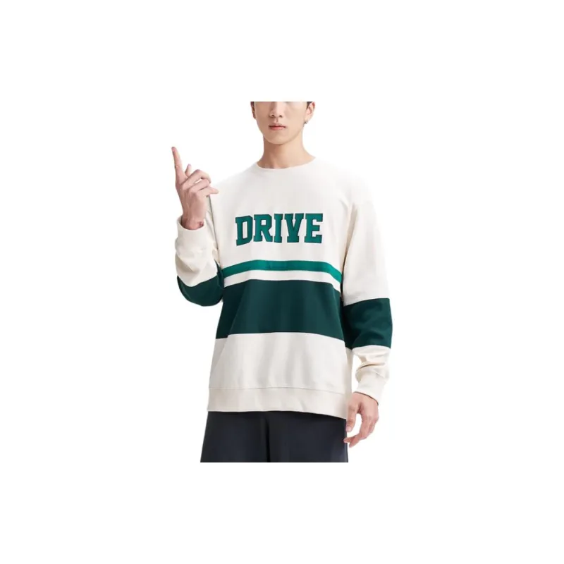 XTEP Sweatshirt Men's Cotton White/Elegant Green/Sand Green-3