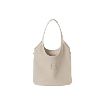 MIU MIU IVY Fabric Tote Bag Shopping Bag Handbag Regular Women's White