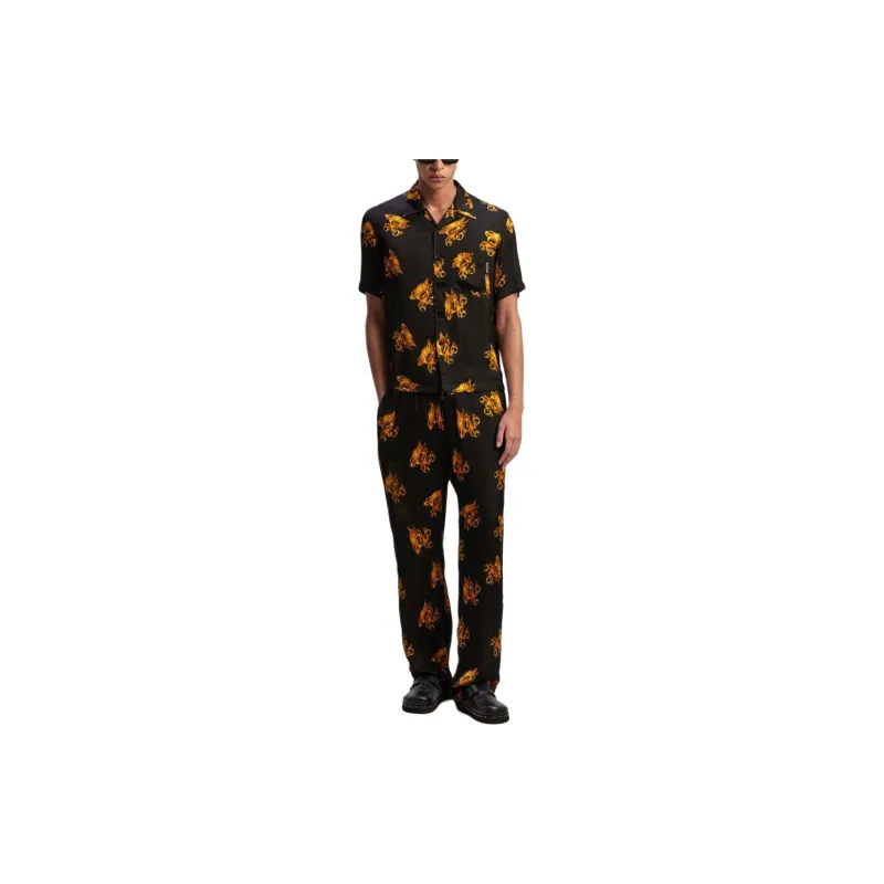 PALM ANGELS Burning Monogram Loose Pants-4