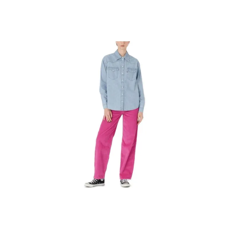 Levis Shirts Women's Light Indigo-2