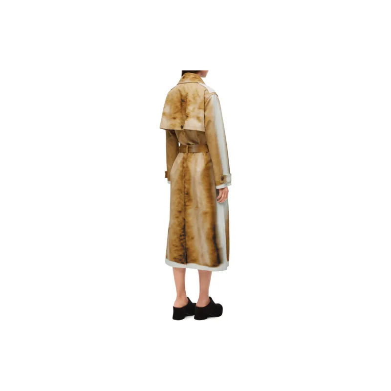 LOEWE Blurred Print Trench Coat 'Beige/Multicolor'-5