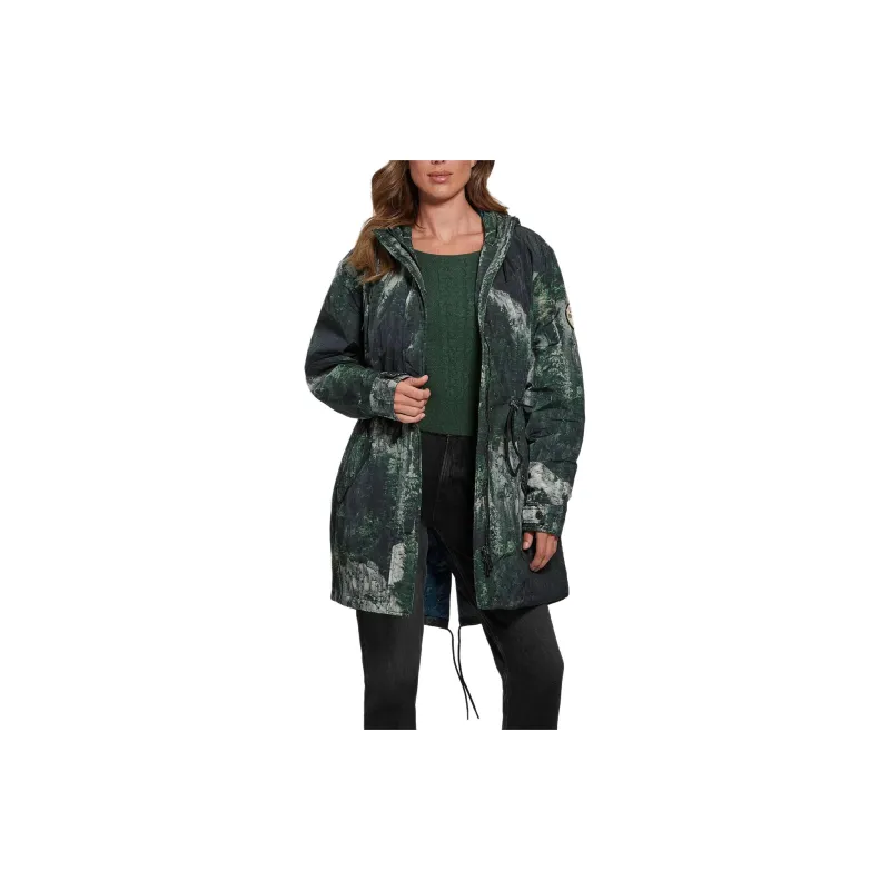 GUESS Ace Anorak Jackets Coats Women's Forest Green-1