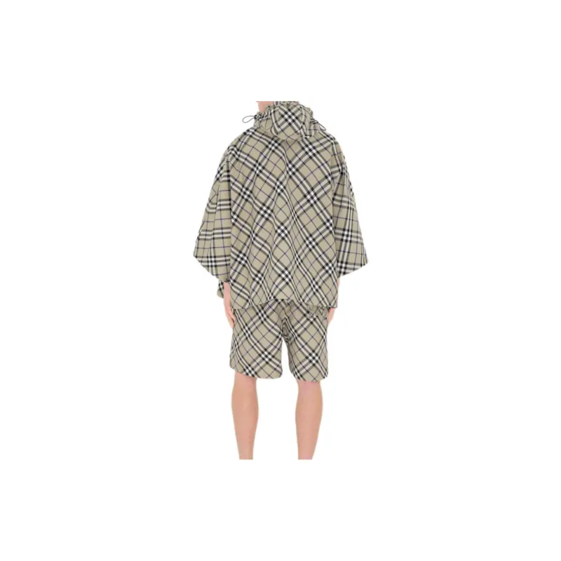 Burberry Ekd Motif Checked Hooded Poncho-4
