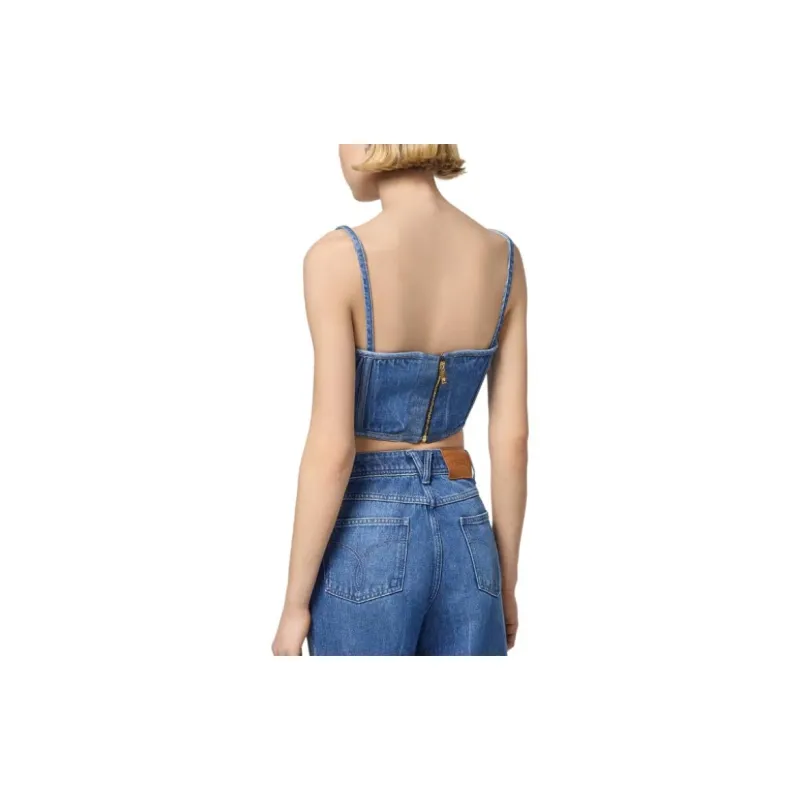 VERSACE Stone Wash Denim Top 'Medium Blue'-3