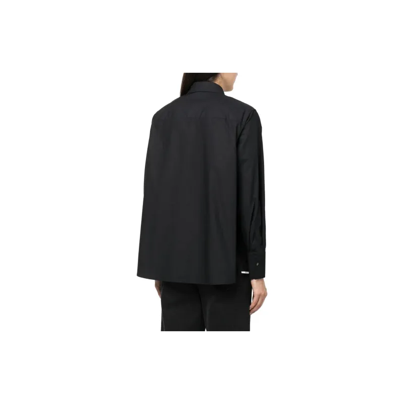 KARL LAGERFELD Signature-embroidery Organic Cotton Shirt-2