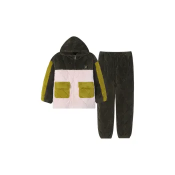 MIIOW Pajama Set Women's Double Green White
