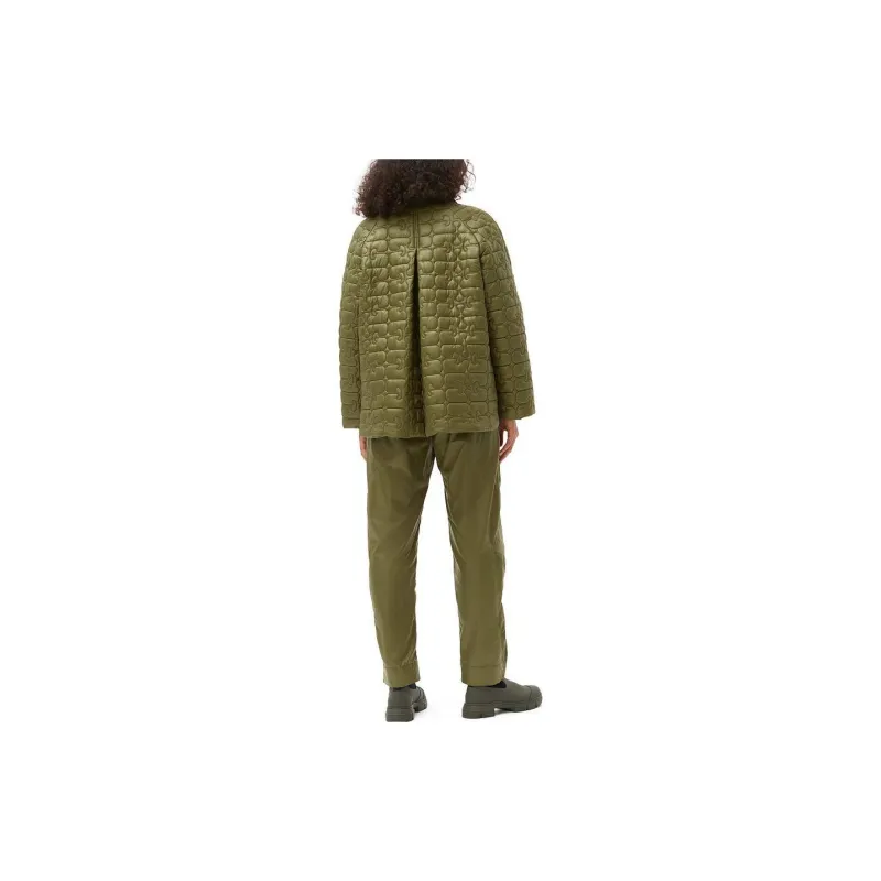 GANNI Puffer Jackets Women's Moss Green-2