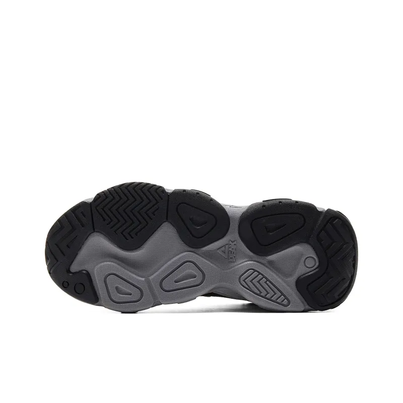 PEAK Cat Paw Shoes Cushioning Rebound Height Increasing Slip Resistant Low Top Casual Shoes Women's Light Gray Black-5