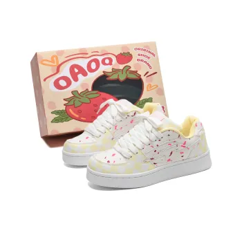 OAOQ Durable Breathable Low Top Skateboard Shoes Unisex Cranberry Box Included