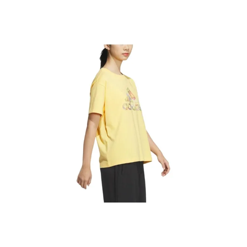 Adidas Regular T Shirt Women's Yellow-3