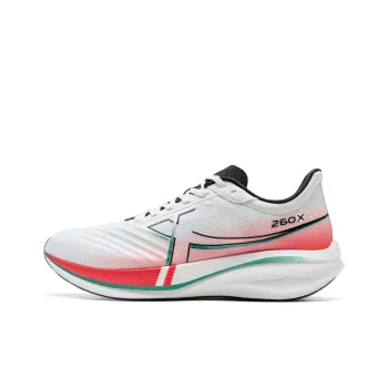 XTEP 260x260X 1.0 Anti Slip Wear Resistant Low Top Running Shoes Men's Classic White/Laser Red/Black