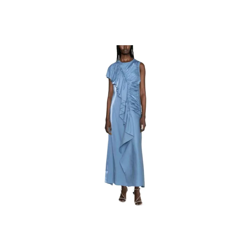 Ulla Johnson Ruffle trim Charmeuse Long Dress-1