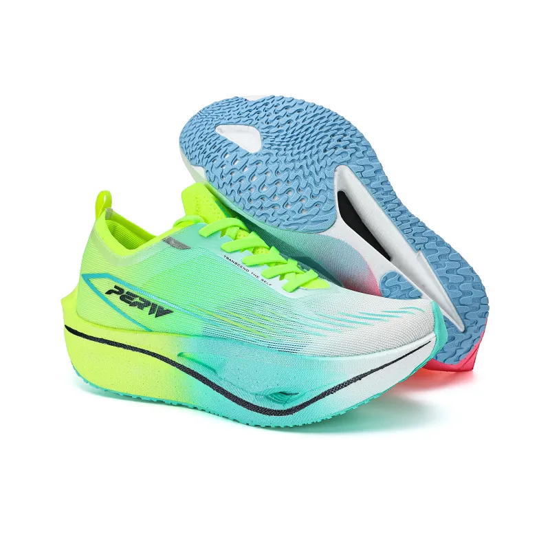 PERW Low Top Genuine Carbon Plate Running Shoes Unisex Mismatched Color Summer Night Aurora-4