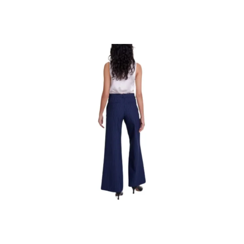 Maje Pinstriped Mid rise Flared Trousers-2