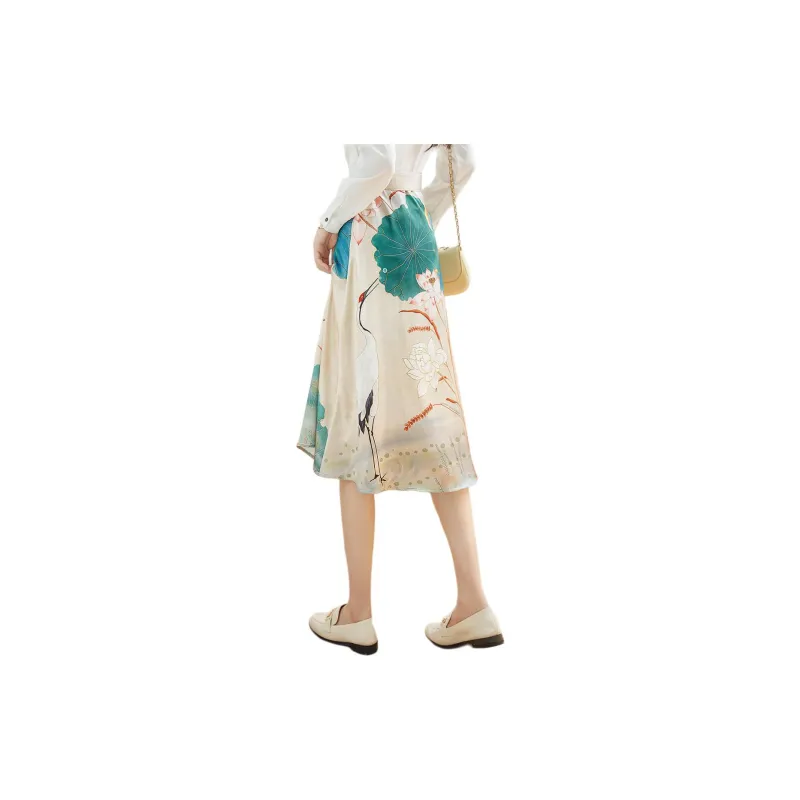 Mo Han Yi Mei Casual Long Skirt Women's Multicolor-2