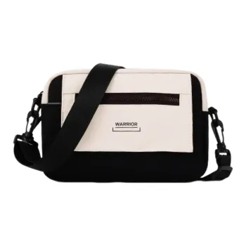 Warrior Nylon Crossbody Bag Regular Unisex Black White