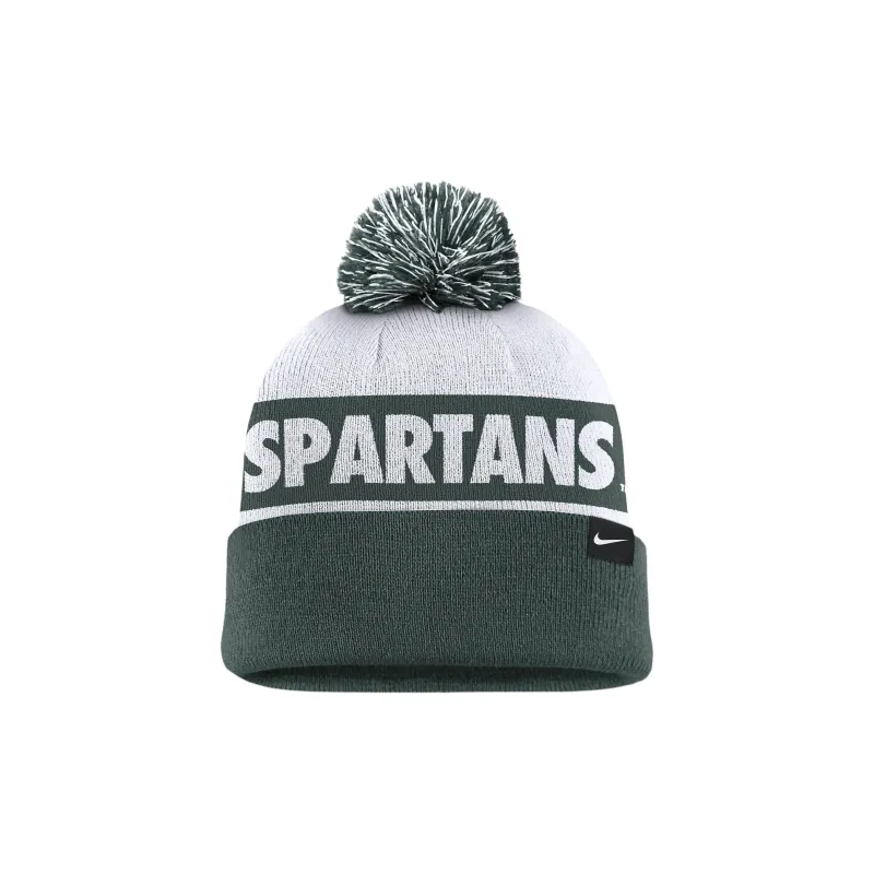 Nike Michigan State Spartans Primetime Peak Men's Nike College Cuffed Pom Beanie-1