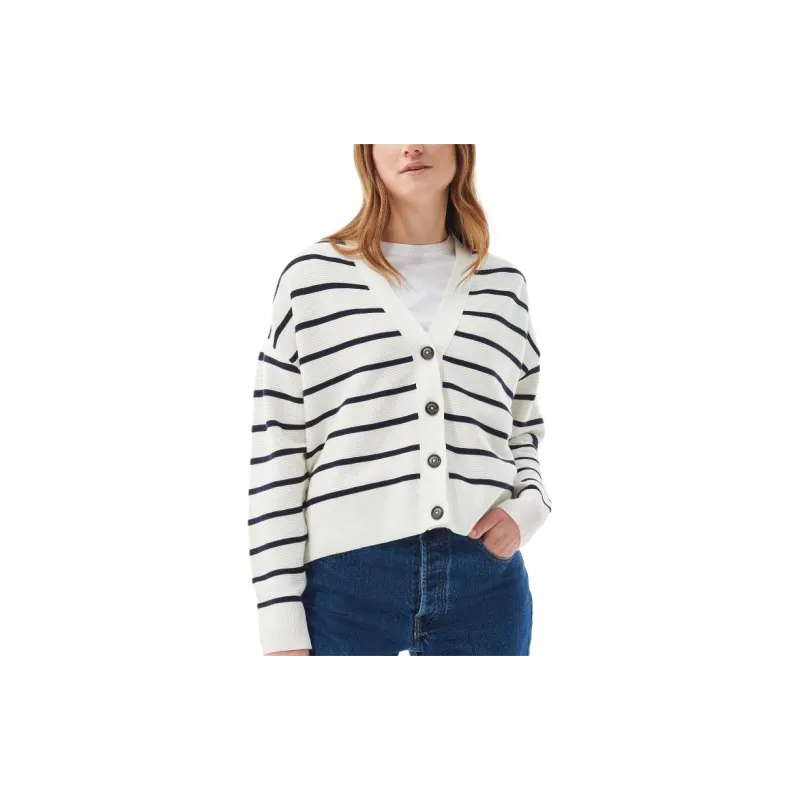 BARBOUR Mariner Cardigan Knitwear Women's White-2