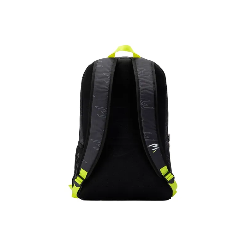 Nike Polyester Backpack Regular Unisex Jet Black & Lime Wash-3