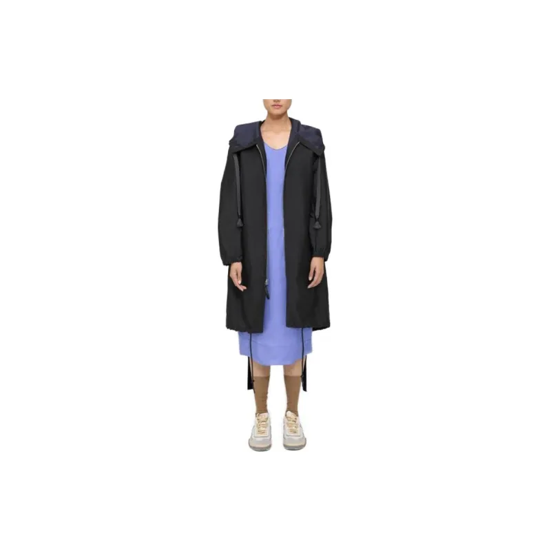 THEORY Designer Co-authored Collection Trench Coats Women's Black & Navy Blue-1