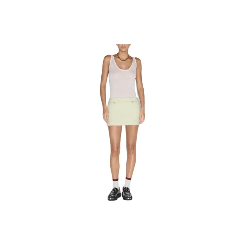 GUCCI Damier Boucle Tweed Mini Skirt 'Ivory'-2
