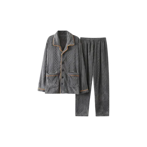 Huggy Kissy Pajama Set Men's Pencil Gray