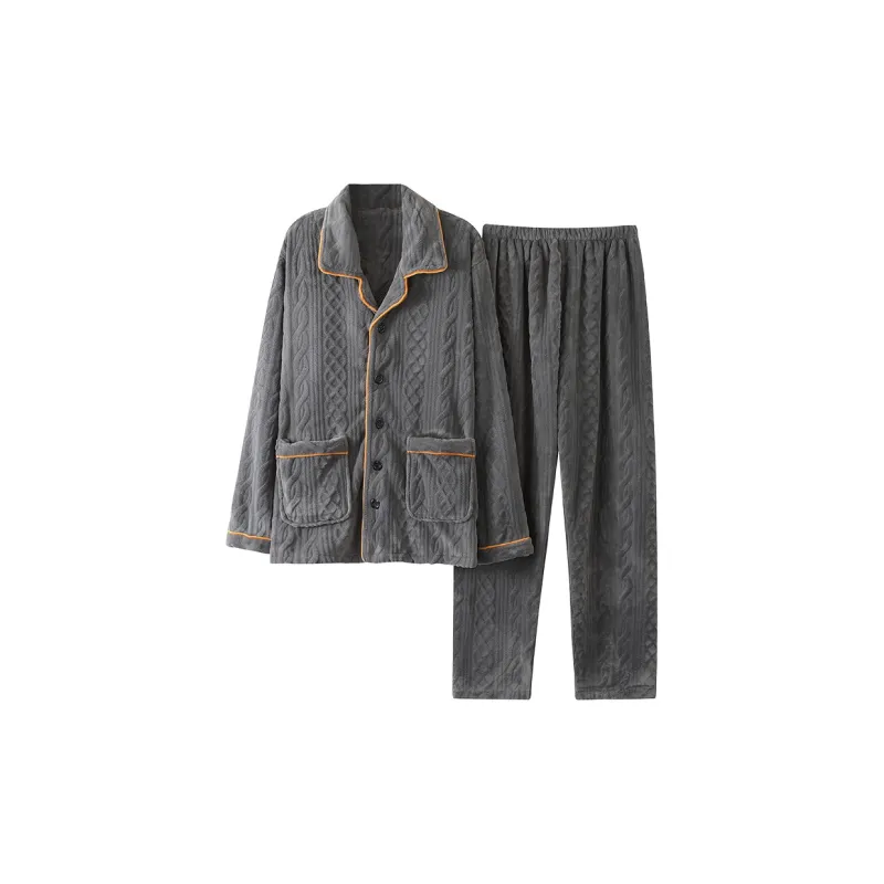 Huggy Kissy Pajama Set Men's Pencil Gray-0