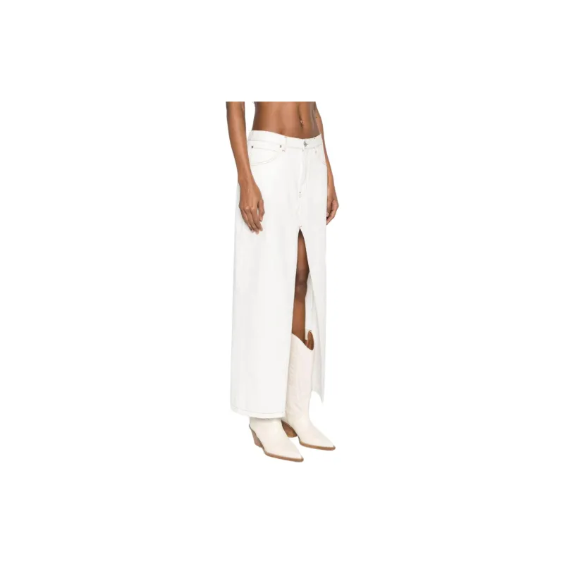 PINKO Slit Front Denim Skirt-3