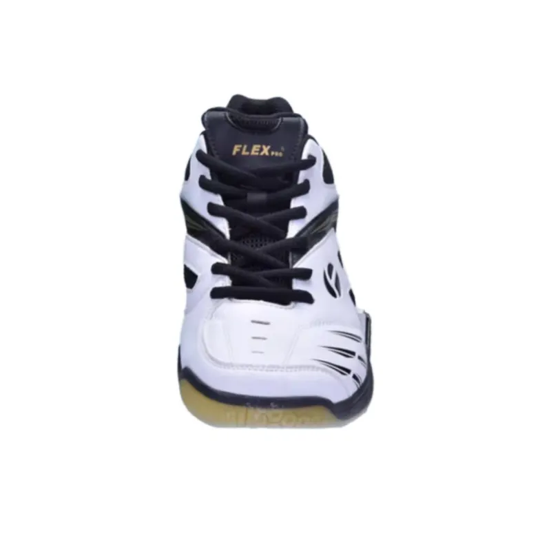 FLEX PRO FB Anti-Slip Wear-Resistant Low-Top Badminton Shoes Unisex Black White-2