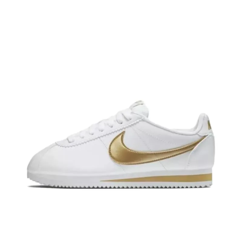 Nike Classic Cortez White Metallic Gold Women's-0