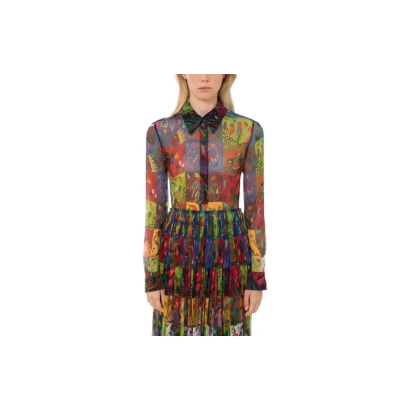 Chloé Graphic Print Long Sleeved Shirt-3