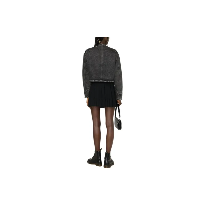 R13 Chain embellished Denim Jacket-2