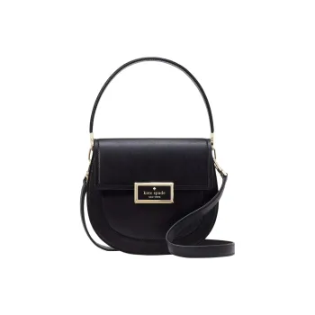 Kate Spade Saffiano Leather Shoulder Bag Crossbody Bag Handbag Regular Women's Black