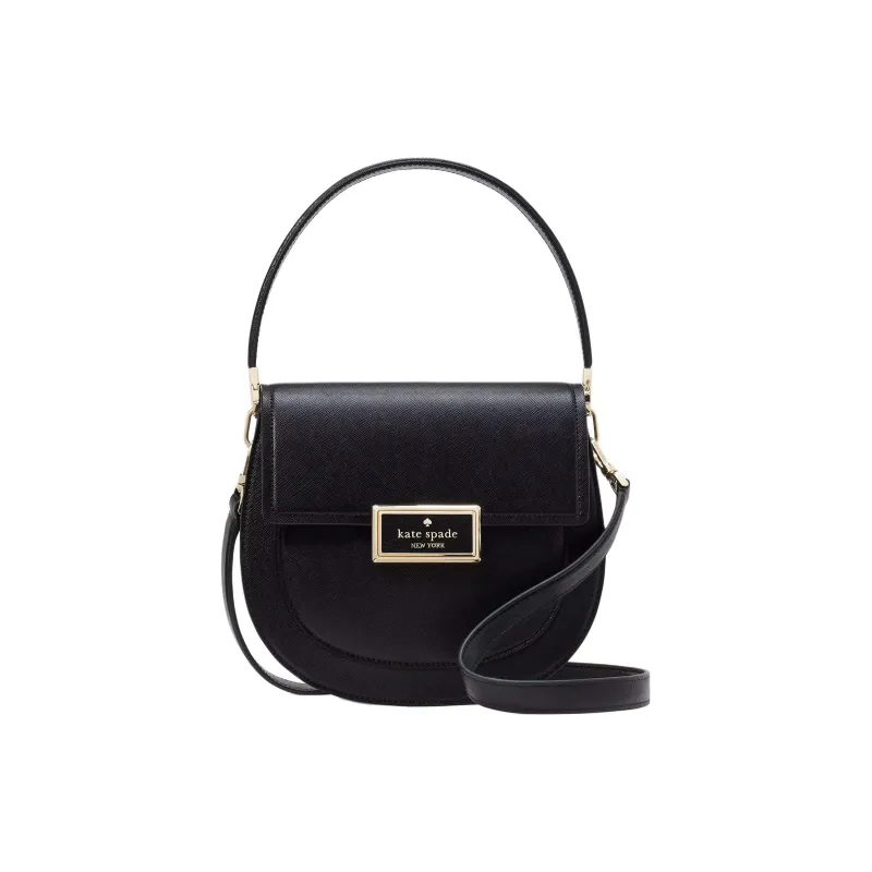 Kate Spade Saffiano Leather Shoulder Bag Crossbody Bag Handbag Regular Women's Black-0