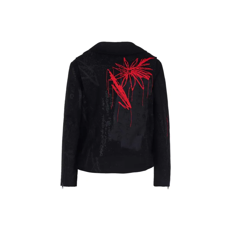 Yohji Yamamoto Printed Biker Jacket-1