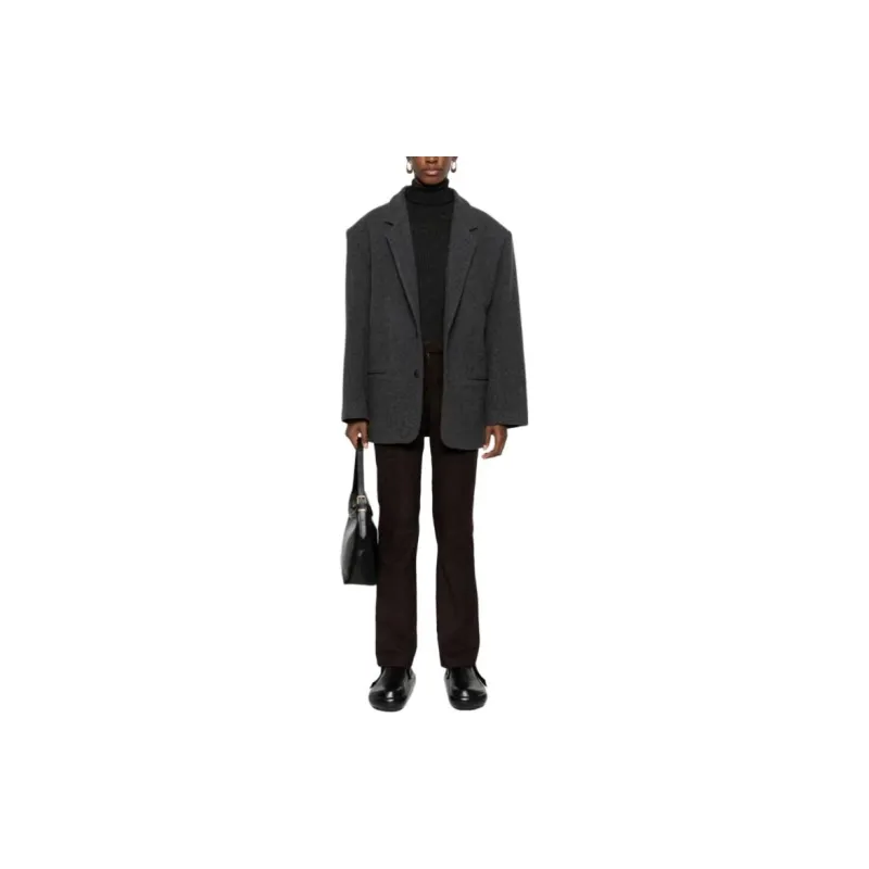 THEORY Flared Leather Trousers-1