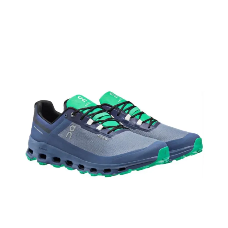 On Cloudvista Collection Cushioned Slip-Resistant Abrasion-Resistant Low-Top Running Shoes Men's Blue Green-2