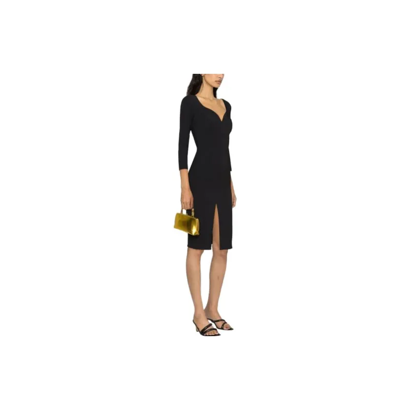 Elisabetta Franchi Long-Sleeved Dresses Women's Black-4