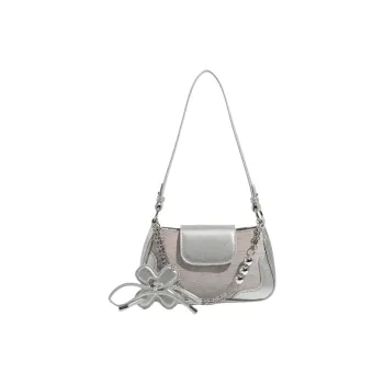 NOMK PU Shoulder Bag Crossbody Bag Women's Dusty Pink