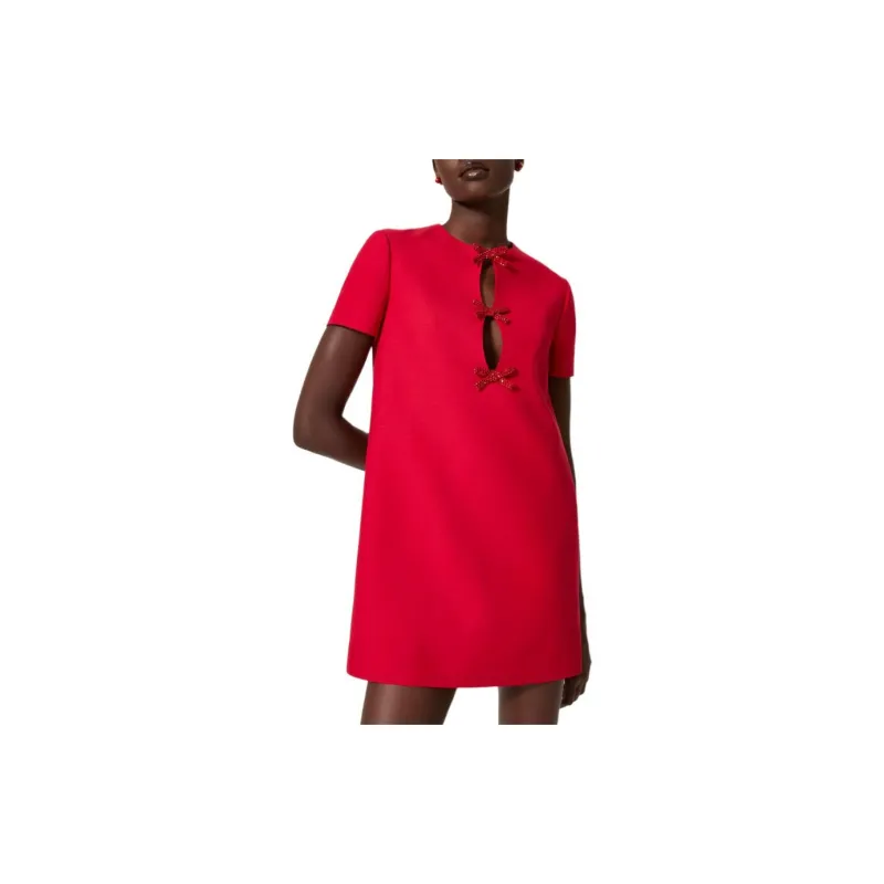 Valentino Valentino ROSSO Chinese New Year SS24 Short-Sleeved Dresses Women's Red-4