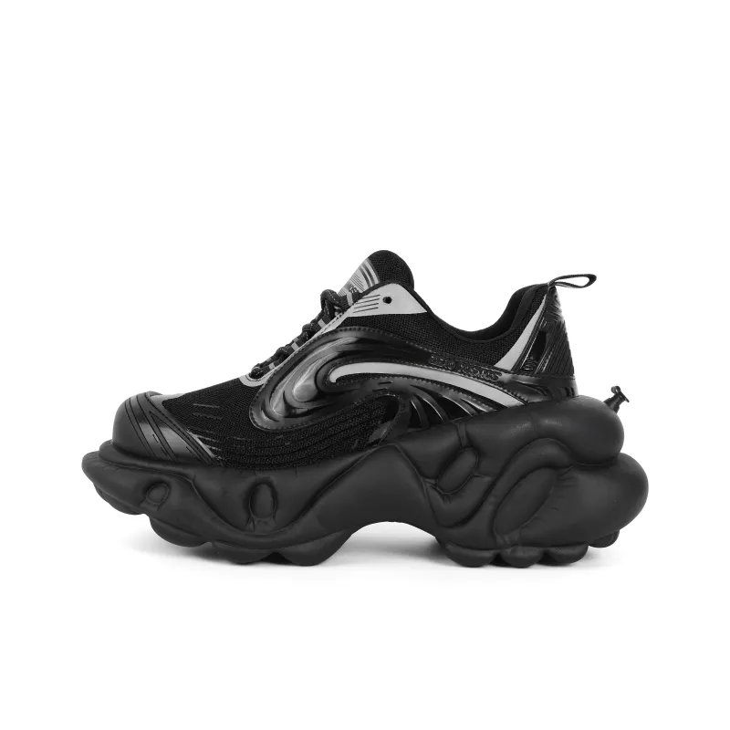 ZERO COSMOS Spacewalk Series Low Top Chunky Sneakers Unisex Black-1