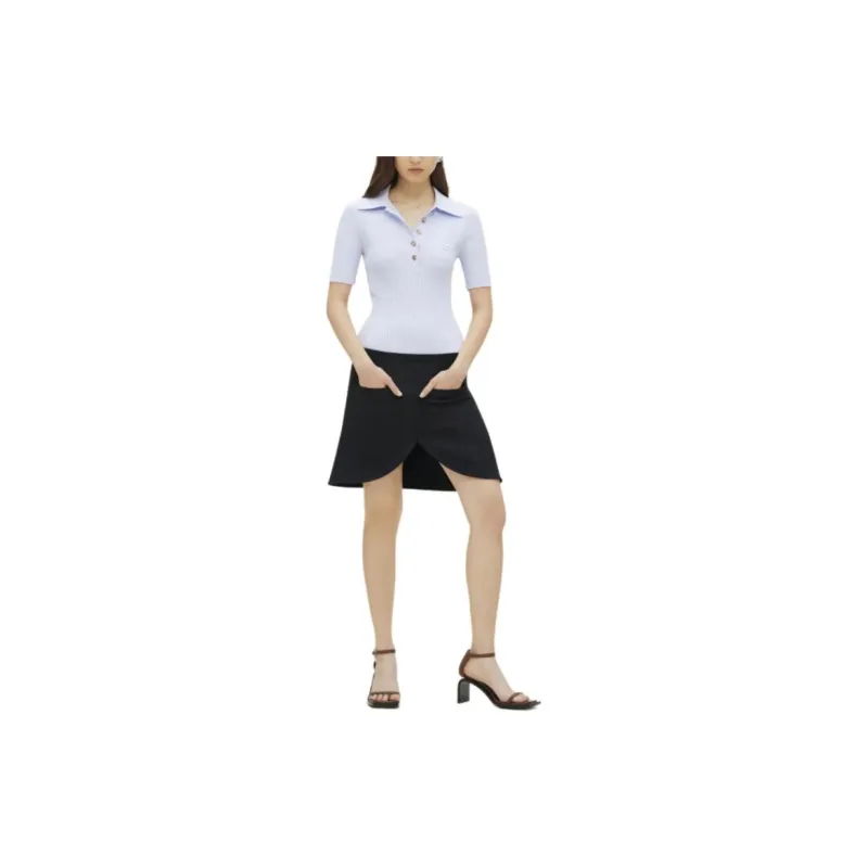 Courrèges Signature Ribbed Polo Top-1