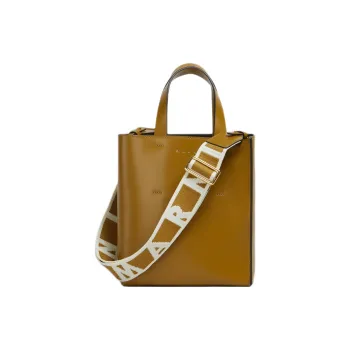 MARNI Cow Leather Shoulder Bag, Crossbody Bag, Handbag Mini Women's Olive Brown