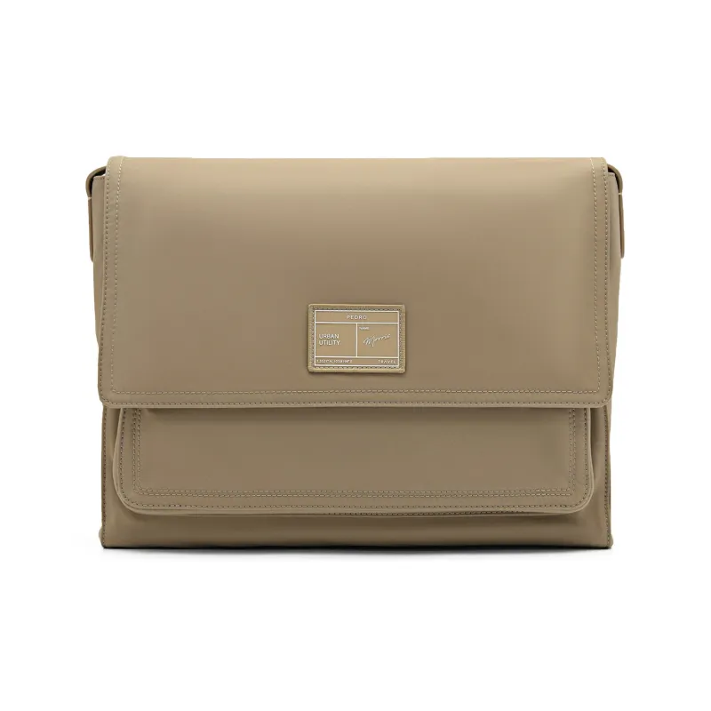 PEDRO Nylon Crossbody Bag, Shoulder Bag Men's Black/Light Taupe-7