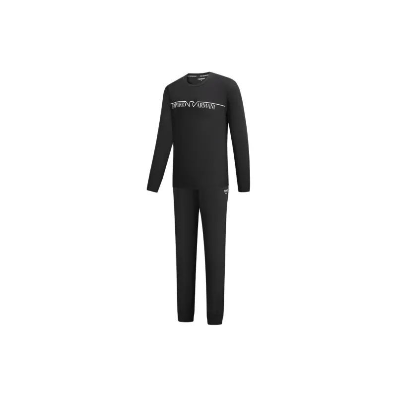 EMPORIO ARMANI FW24 Casual Sportswear Men's Black-2