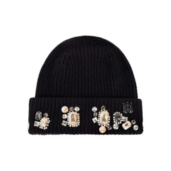 AMIRI Chunky Crystal Beanie Hat